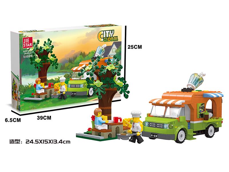 Dining Car Small Building Blocks 343pcs