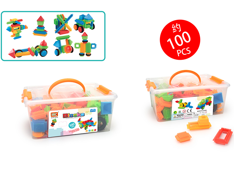 100 Pcs Of Toothed Building Blocks