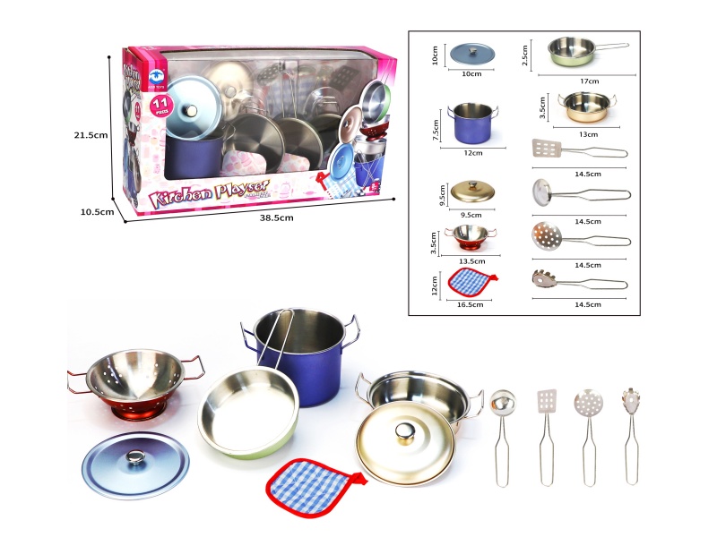Stainless Steel Tableware Play Set 10PCS