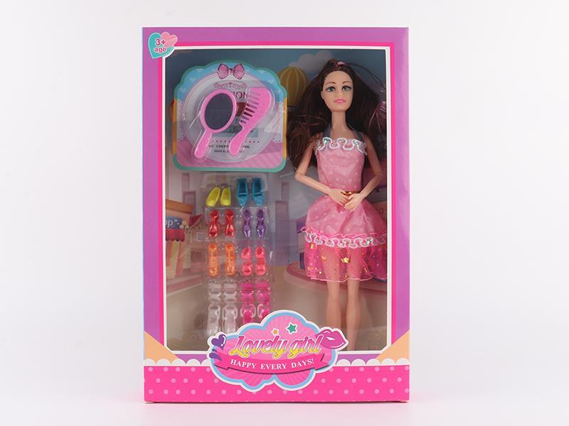 11 Inch Joint Doll With Shoe Comb Mirror