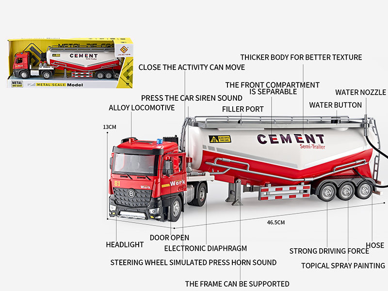 Extended Version Multifunctional Friction Alloy Powder Transport Vehicle Model