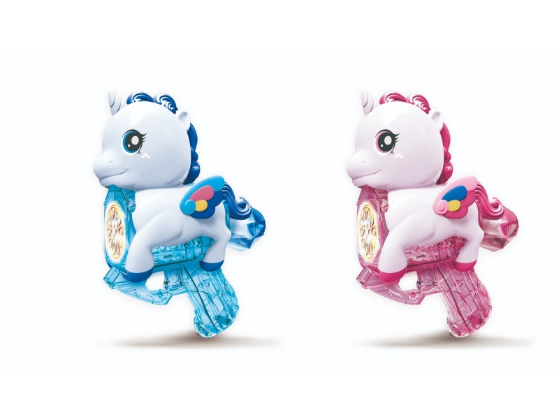 Transparent Unicorn Bubble Gun