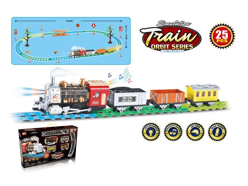 B/O Fluorescent Track Classical Train With Light And Music (Accessories)