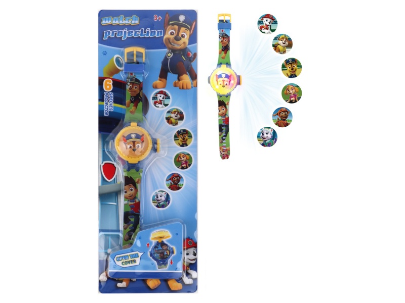 Barking Dog Projection Flash Rotating Electronic Watch