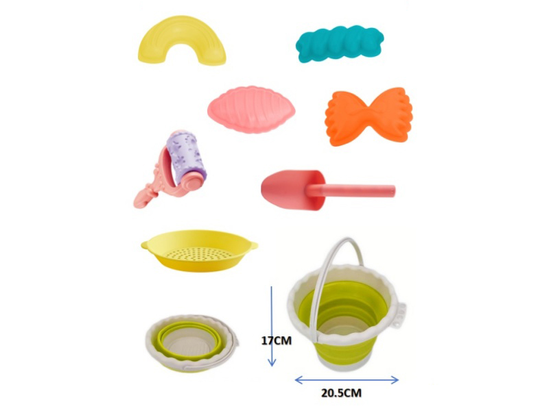 Fold Sand Bucket Set 8PCS