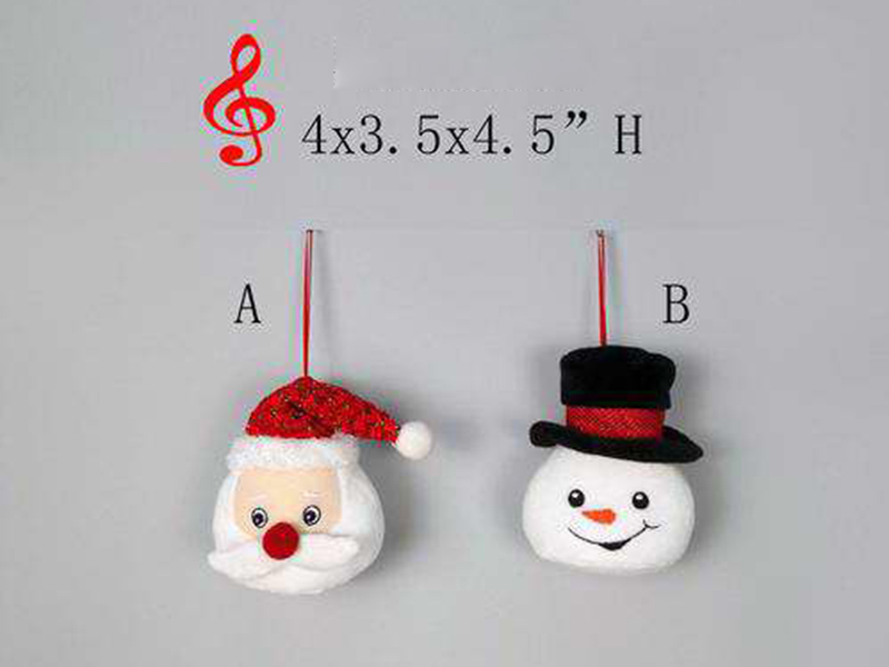 Singing Santa/Snowman Ornament
