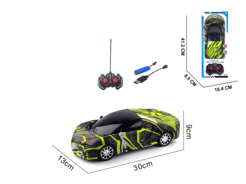 4-Channel  Remote Control Car Graffiti Bugatti