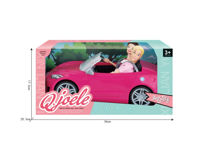 Joller 11.5-Inch Joint Doll Couple Sports Car Set