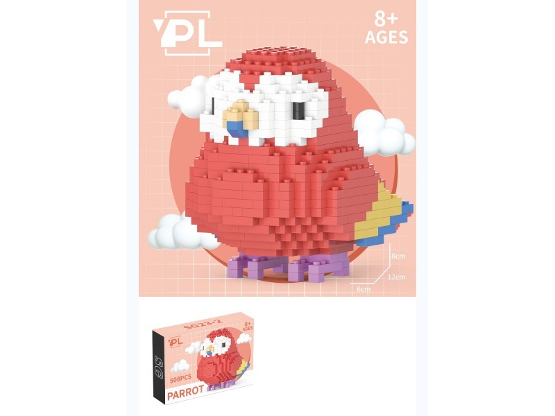 508 PCS Of Red Parrot Building Blocks