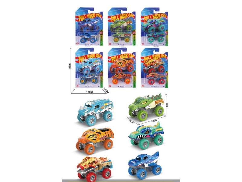 Alloy Recoil Animal Car