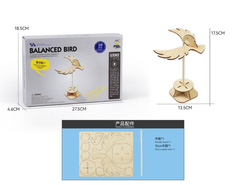 Wooden Science And Education Experiment - Balanced Bird (10Pcs)