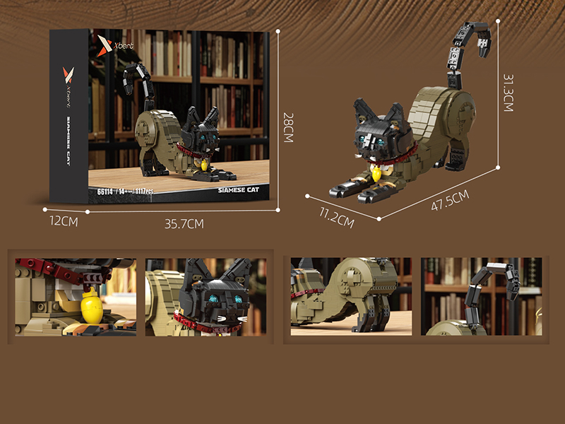 Siamese Cat Building Blocks 1119pcs