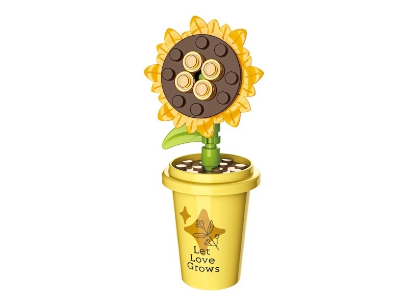 Milk Tea Cup Sunflower Building Blocks
