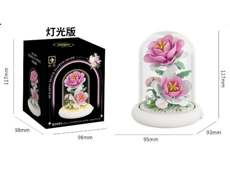 Building Blocks: 158 Pcs Of Rose + Outer Light Base