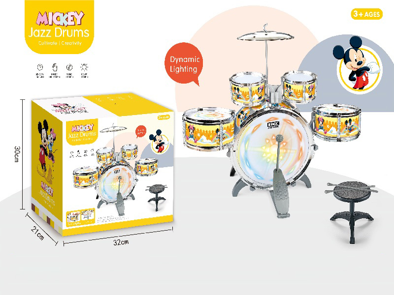 New Vertical Five-Drum Electroplated Mickey Mouse/Three-Lamp Battery Pack