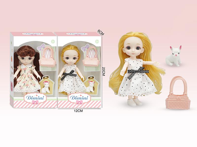 6 Inch Joints Body Boutique Doll With Cute Pet Set