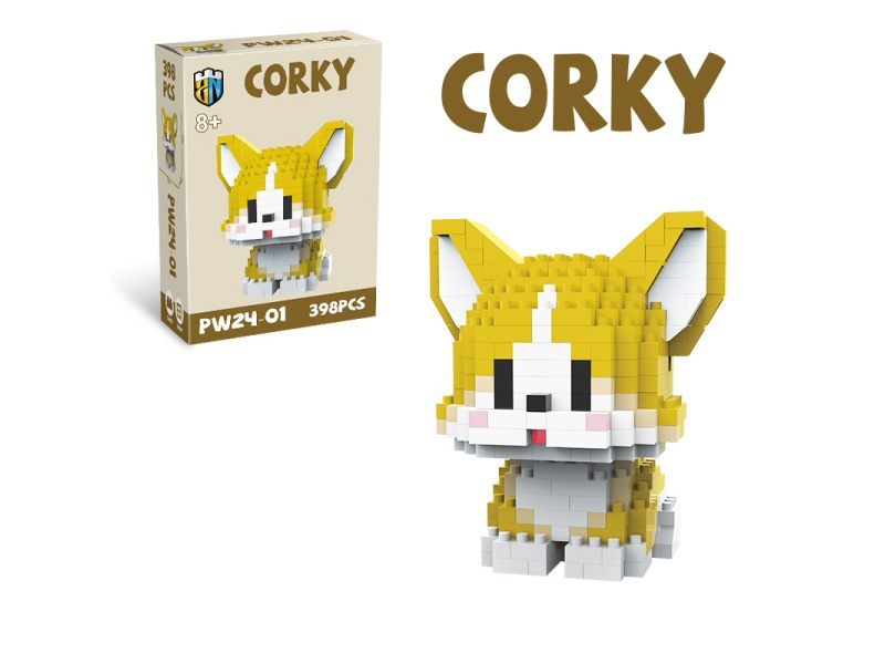 Dog Series - 398 PCS Of Corgi Building Blocks