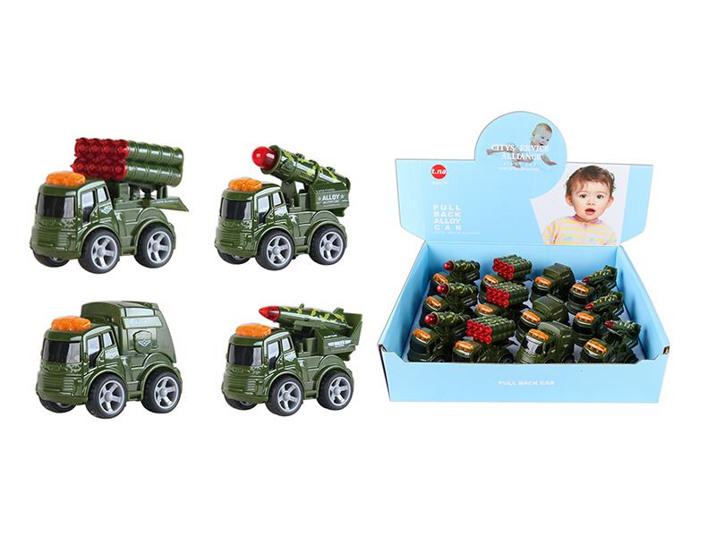 Q Version Alloy Friction Military Truck 12pcs