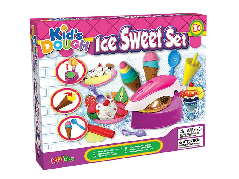 Colored Clay Heart-Shaped Ice Cream Machine Set