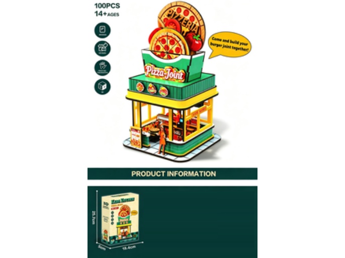 3D Jigsaw Puzzle Series: Pizza Shop