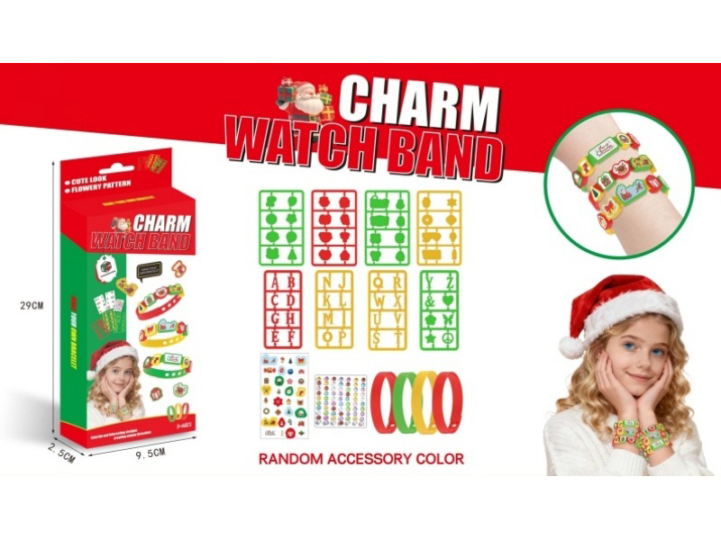 Diy Beaded Christmas Patterned English Letter Bracelet