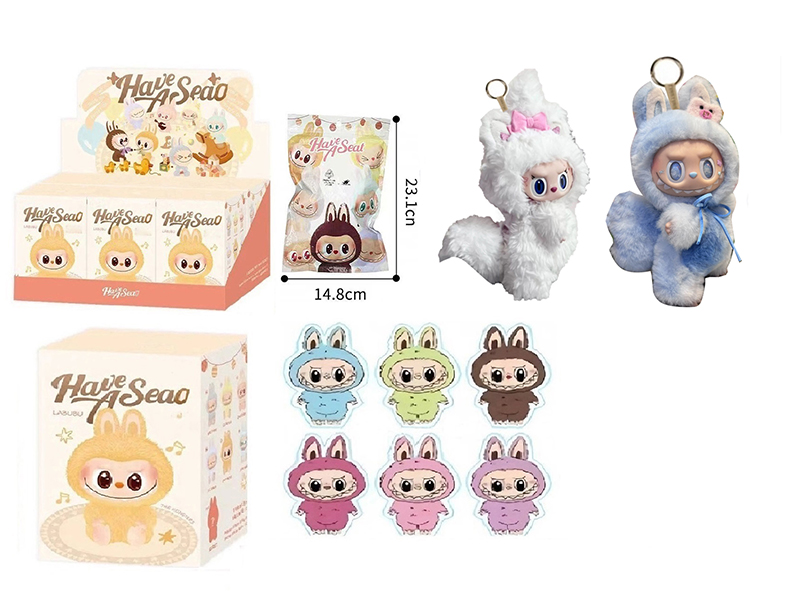 Limited Edition 8" Plush Vinyl LinaBell Labubu Doll With Keychain With Card(6PCS)