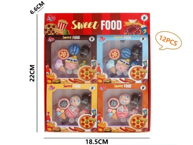 Food And Play Diy Stickers (Mixed Pack Of Four Types) 12 Pieces