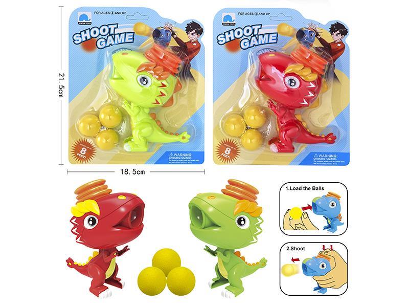 Air Pressure Cartoon Dinosaur With 3 Bullets