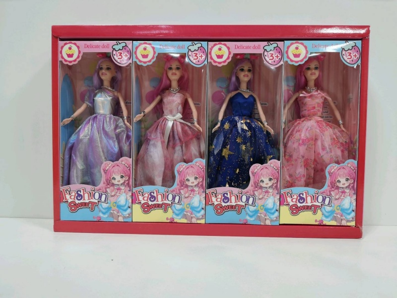 Four 11-Inch Dress Dolls
