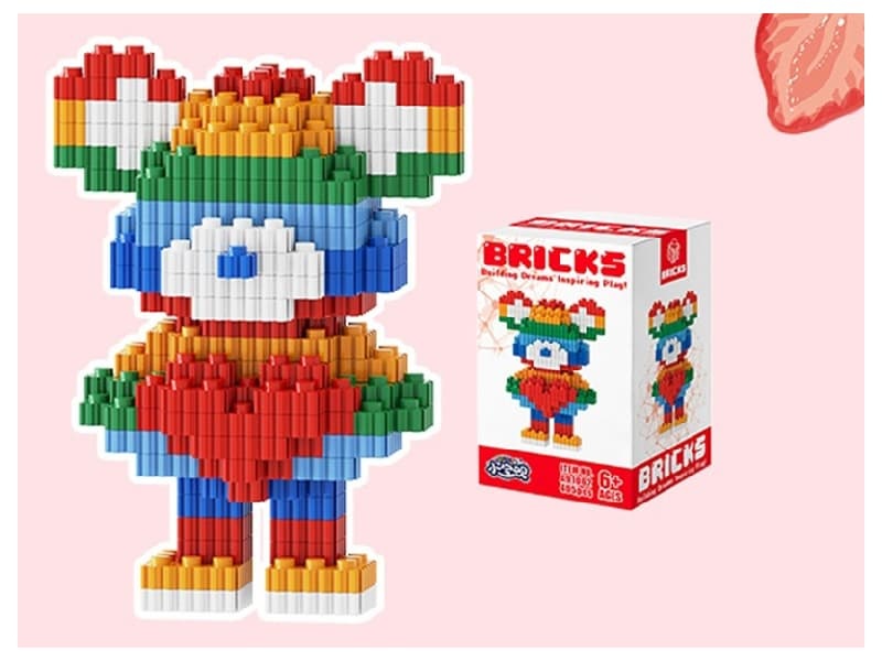 Heart Color Red Bea Building Blocks  405Pcs