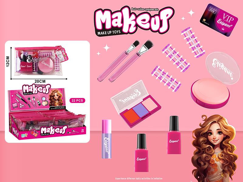 Hair Salon Equipments Make Up Toys Set 22pcs