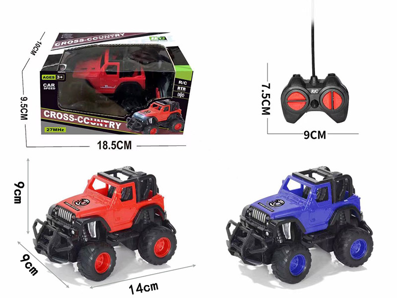 1:24 4-Channel Remote Control Jeep Off-Road Vehicle With Headlight