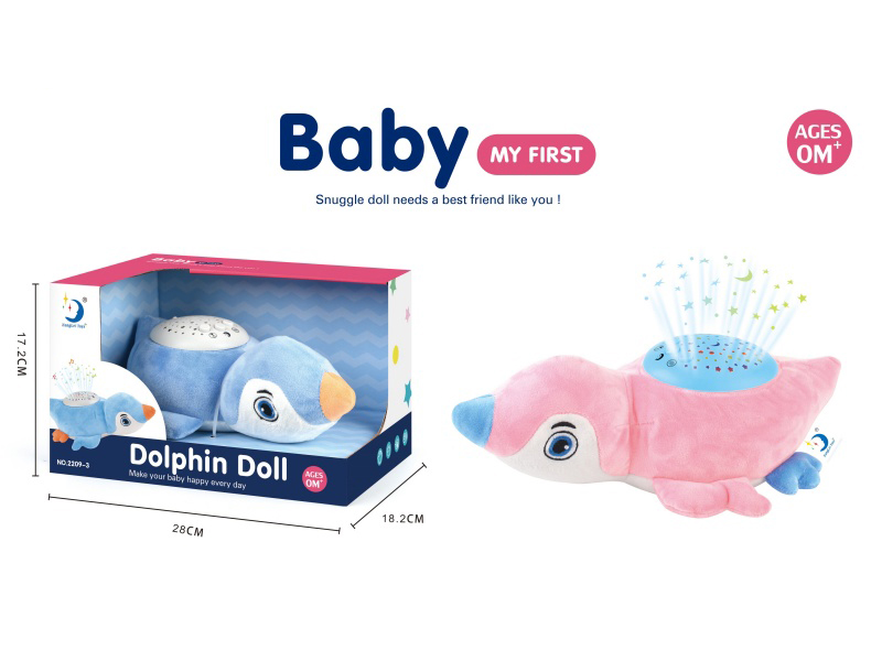 Plush Dolphin With Light And Music