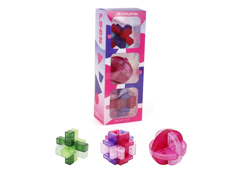 Three Sets Of Lu Ban Lock Sets