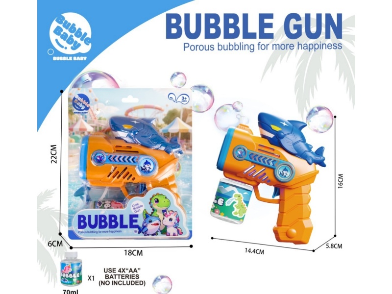 Shark Bubble Gun With Light