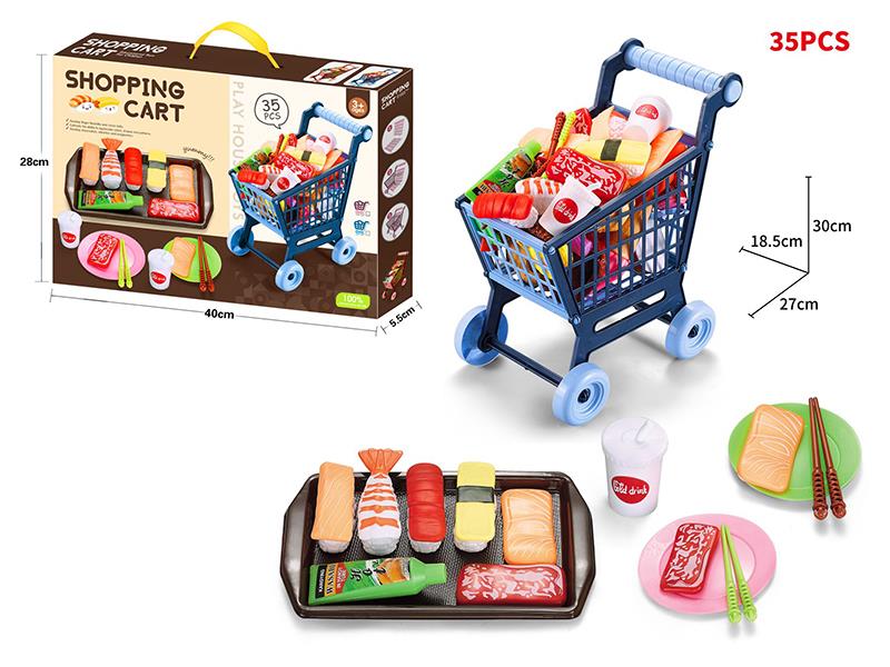 Shopping Cart + Sushi Set 35PCS