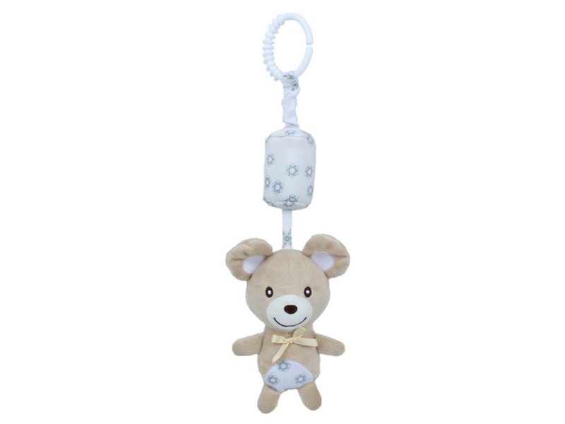 Teddy Bear Baby Soothing Bell Plush Pendant