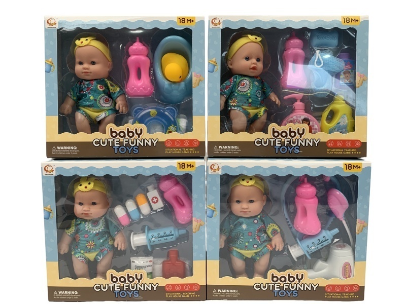 Four Mixed Sets Of 8-Inch Plush Toys With Ic