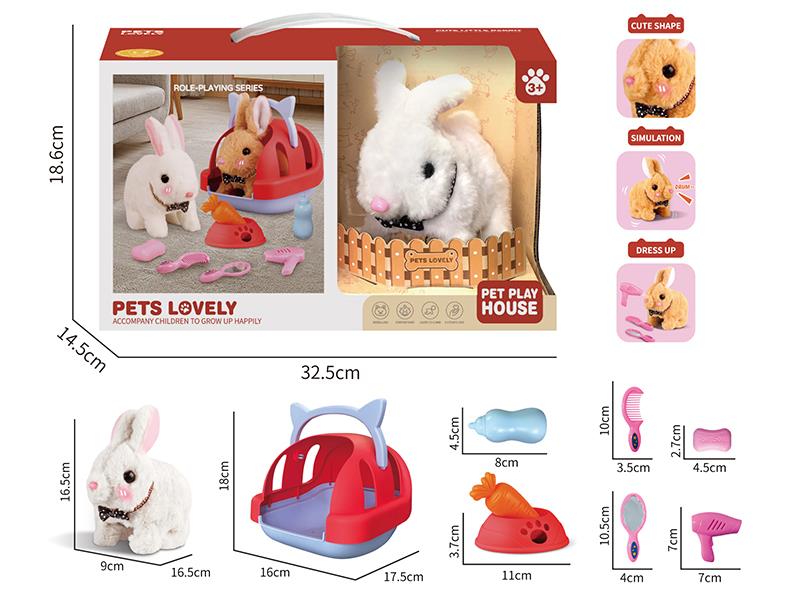 Electric Plush Pet Rabbit Set