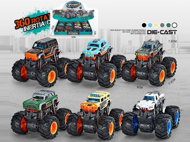 1:64 Dual Friction 4WD Alloy Stunt Cart 12PCS