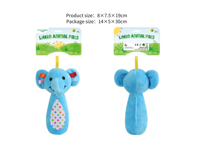 Plush Soothe Elephant Baby Hand Shaking Stick