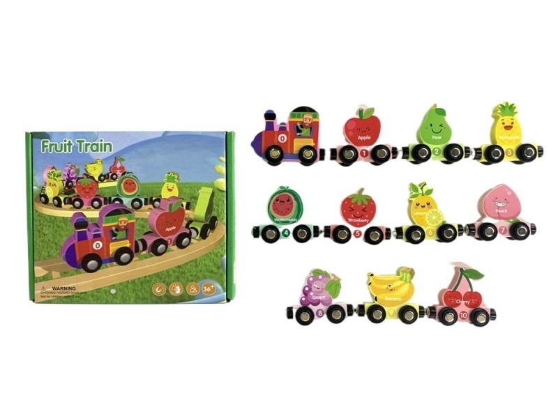 Wooden Fruit Train Educational Toy