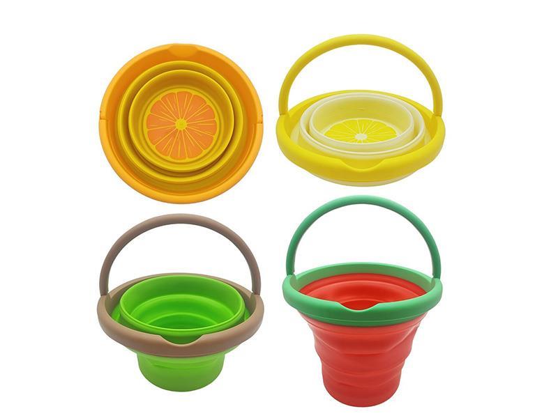 Round Folding Bucket For Fruits