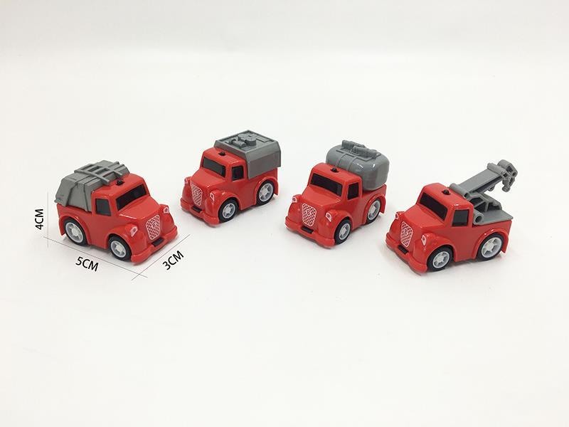 Pull Back Engineering Truck/Fire Engine