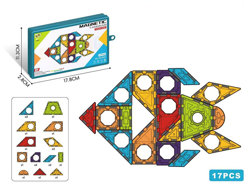 Geometric Magnetic Building Blocks 17pcs