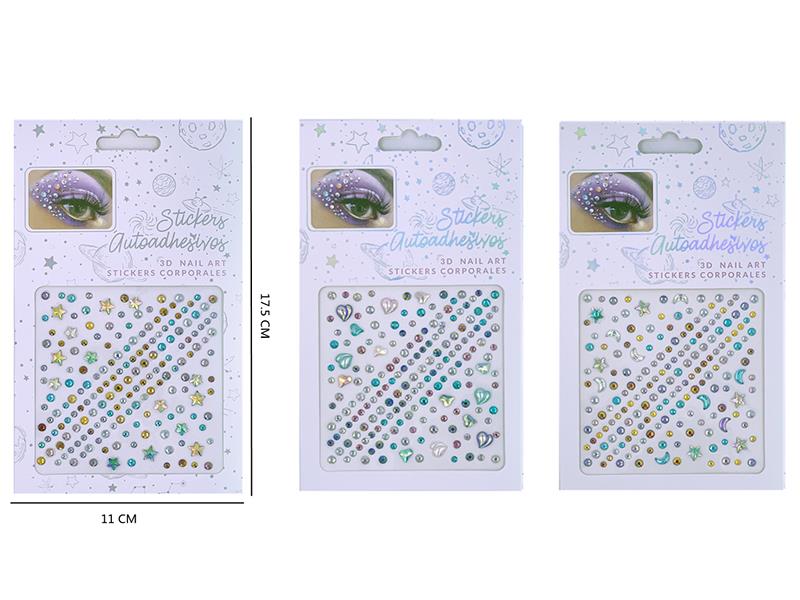 Eyes Face Gems Crystal Stickers