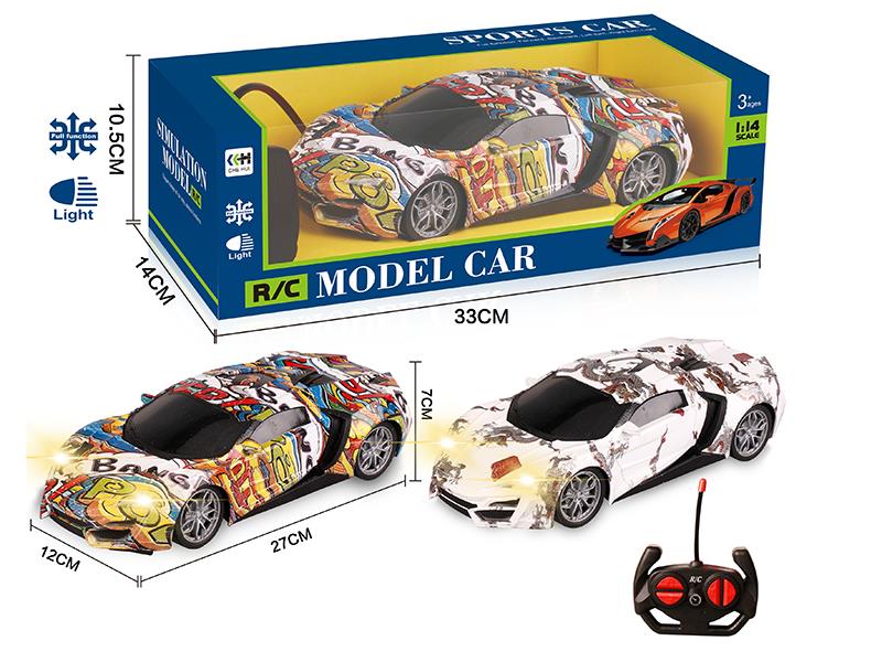 27Mhz 1:14 4-Channel Graffiti Remote Control Car Lykan With Lights
