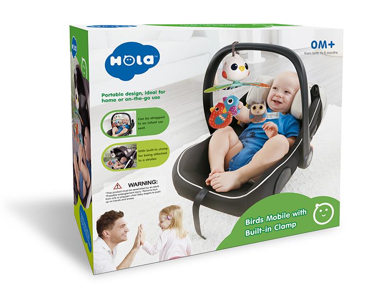 Birds Bed Bell With Built-In Clamp