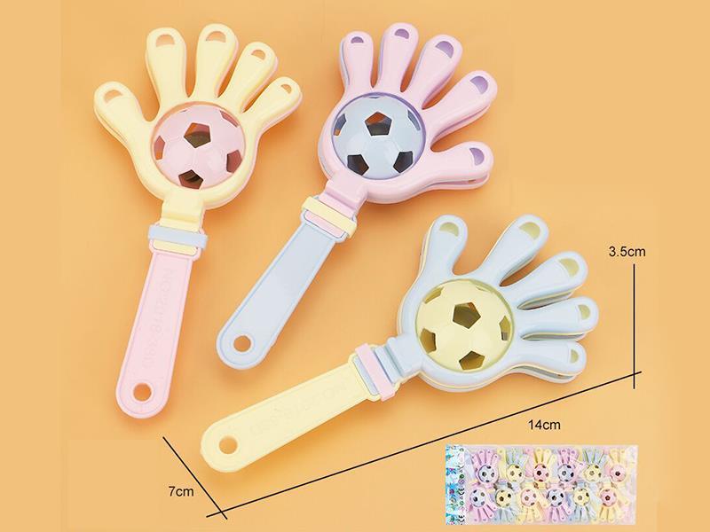 12pcs Small Football  Hand Clapper Bells