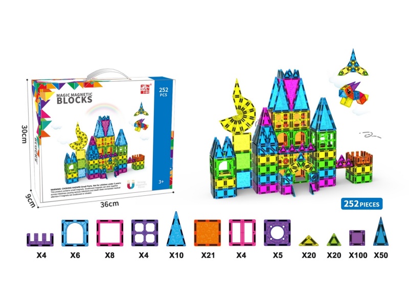 252PCS Magnetic Building Blocks